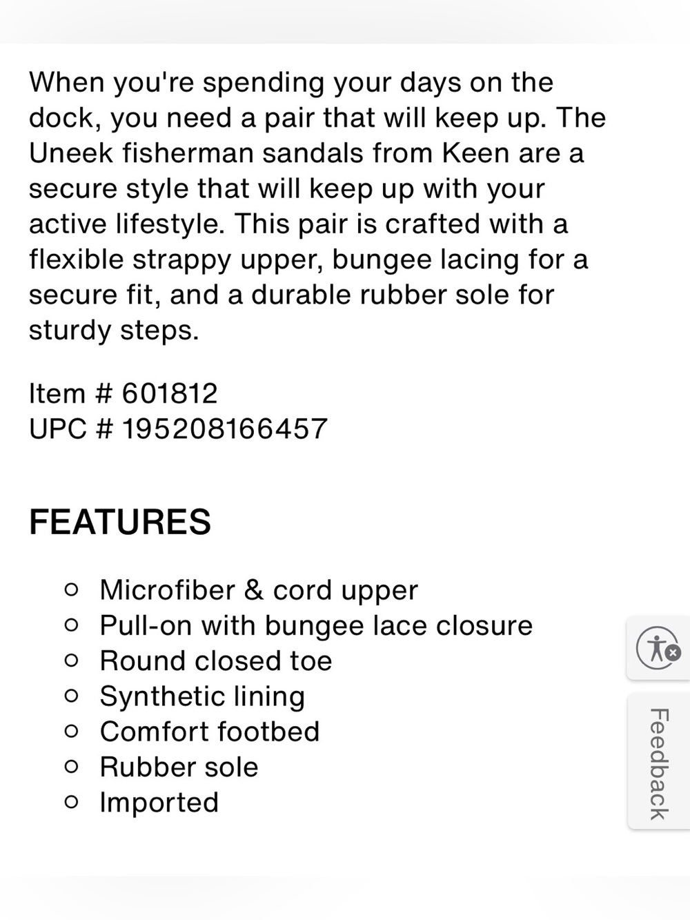 Sz 5 NWB Keen Uneek Fisherman Sandal - Picture 6 of 6